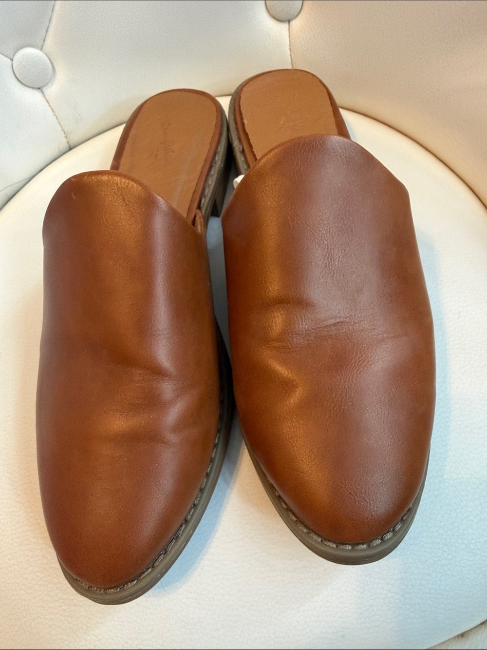 Universal Thread Brown Leather Slip-On Mules - Picture 5 of 5